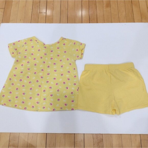 Vintage Garanimals Girls 18M 2pc Outfit Short Sleeve Shirt Shorts Strawberries - Picture 5 of 6